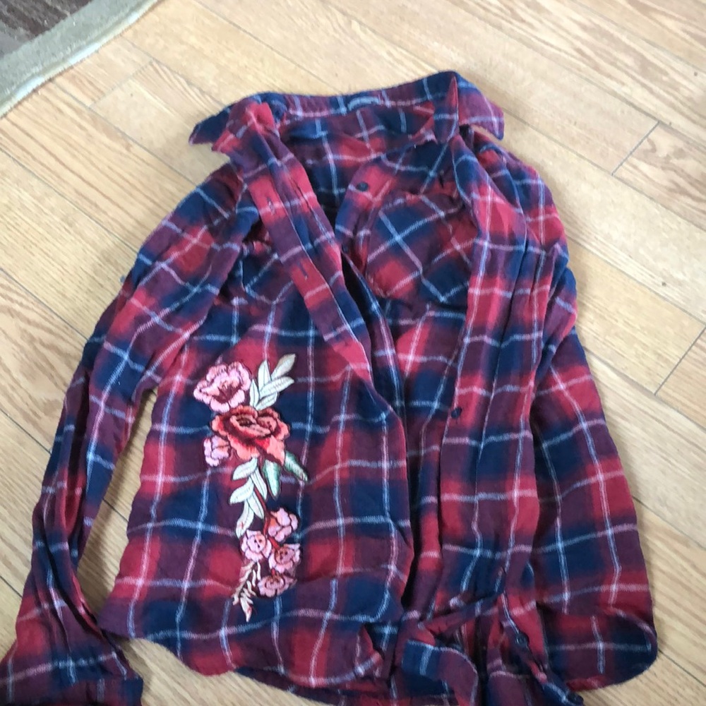 Charlotte Russe floral flannel